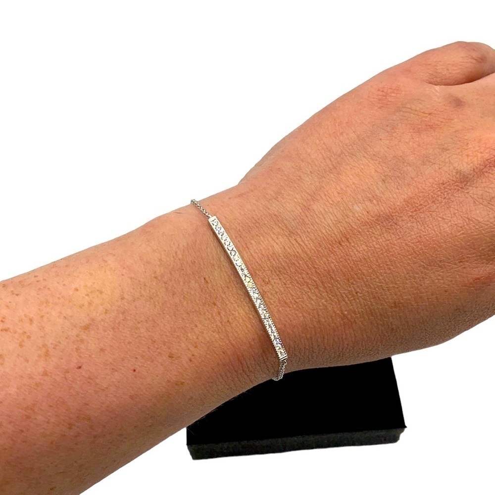 Jenna‎ Hunter Cubic Zirconia Silver Bracelet New!